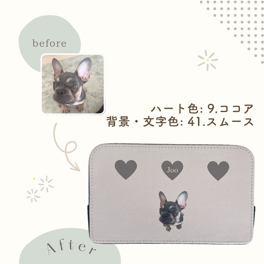 ハート メイクポーチ