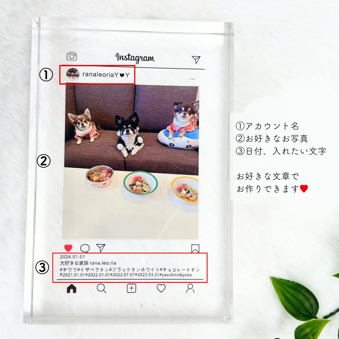 インスタ風 アクリルパネル
