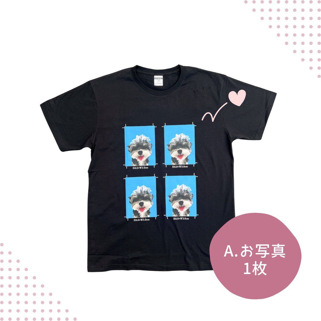 証明写真風Tシャツ
