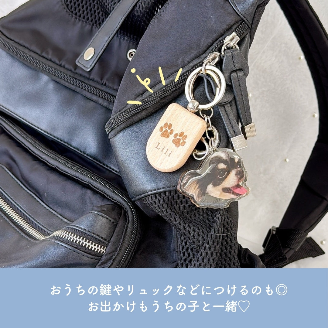 足形 ウッドキーホルダー kids