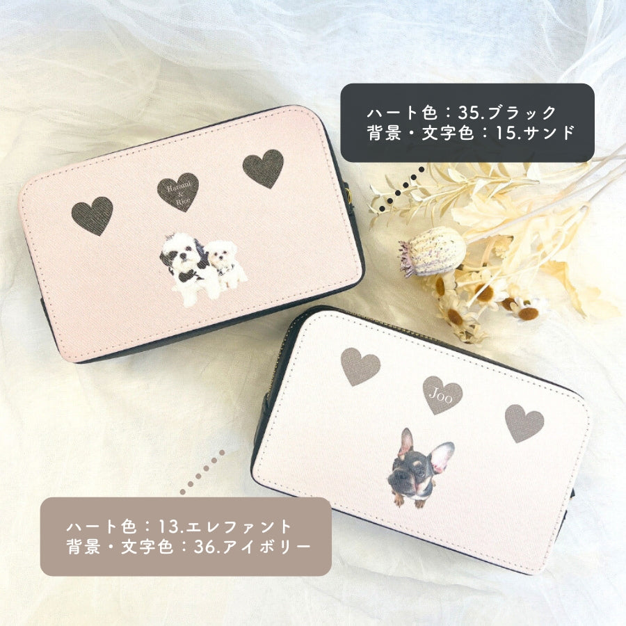 ハート メイクポーチ