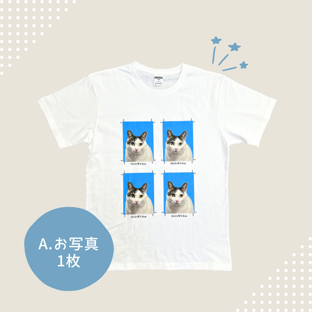 証明写真風Tシャツ